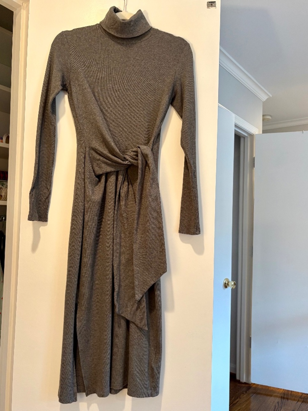 Ralph Lauren Gray Knit Midi Dress - Picture 3 of 4